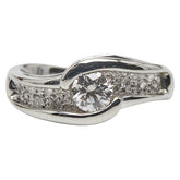 Pt900 プラチナ ダイヤ0.505ct ダイヤ0.32ct リング 指輪 レディース 13.5号 【中古】