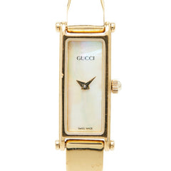 グッチ バングルウォッチ イエローパール 腕時計 1500L スイス製クオーツ イエロー文字盤 メタル レディース GUCCI 【中古】