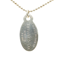 ティファニー リターントゥ ティファニー オーバルタグ ロングネックレス SV925 シルバー レディース TIFFANY&Co. 【中古】