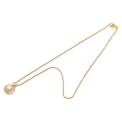 ディオール パール ラインストーン ネックレス ゴールド メッキ レディース Dior 【中古】