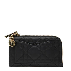 ディオール カナージュ レディディオール カードケース フラグメントケース ブラック レザー レディース Dior 【中古】