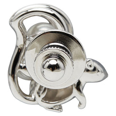 ミキモト SV925 シルバー 淡水パール3.9~5.7mm リスモチーフ ピンバッジ ブローチ レディース MIKIMOTO 【中古】