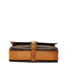 ルイ ヴィトン モノグラム カルトシエールGM 斜め掛け ショルダーバッグ M51252 ブラウン PVC レザー レディース LOUIS VUITTON 【中古】