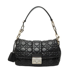 ディオール カナージュ ニューロック チェーン ワンショルダー ブラック レザー レディース Dior 【中古】