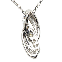 Pt900 プラチナ Pt850 プラチナ ダイヤ0.08ct ダイヤ0.07ct ペンダントトップ ネックレス レディース 【中古】