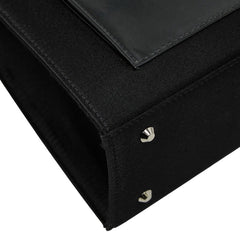 サンローラン YSLロゴ ハンドバッグ トートバッグ ブラック ポリエステル レザー レディース SAINT LAURENT 【中古】