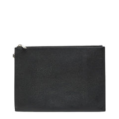 サンローラン YSLロゴ クラッチバッグ ブラック レザー レディース SAINT LAURENT 【中古】
