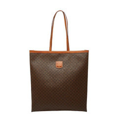 セリーヌ マカダム トートバッグ ブラウン PVC レザー レディース CELINE 【中古】