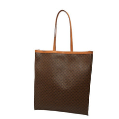 セリーヌ マカダム トートバッグ ブラウン PVC レザー レディース CELINE 【中古】