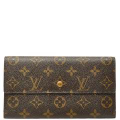 ルイ ヴィトン モノグラム ポルトフォイユ インターナショナル 長財布 M61217 ブラウン PVC レザー レディース LOUIS VUITTON 【中古】