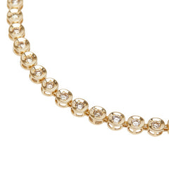 K18YG イエローゴールド ダイヤ1.00ct テニスブレスレット ブレスレット レディース 【中古】