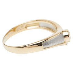 K18YG イエローゴールド Pt プラチナ 金ベースコンビ ダイヤ0.25ct リング 指輪 レディース 19号 【中古】