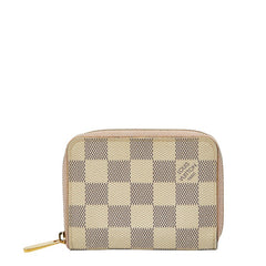 ルイ ヴィトン ダミエ アズール ジッピーコインパース コインケース N60229 ローズバレリーヌ ピンク PVC レディース LOUIS VUITTON 【中古】