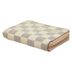 ルイ ヴィトン ダミエ アズール ジッピーコインパース コインケース N60229 ローズバレリーヌ ピンク PVC レディース LOUIS VUITTON 【中古】