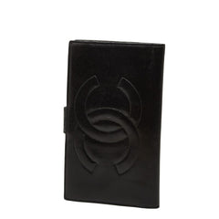 シャネル ココマーク 長財布 ブラック ラムスキン レディース CHANEL 【中古】