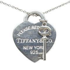 ティファニー リターン トゥ ティファニー ハートタグ キー ネックレス SV925 シルバー レディース TIFFANY&Co. 【中古】