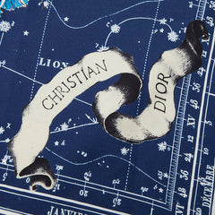 ディオール Dior Zodiac ゾディアック スカーフ ネイビー マルチカラー シルク レディース Dior 【中古】