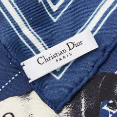 ディオール Dior Zodiac ゾディアック スカーフ ネイビー マルチカラー シルク レディース Dior 【中古】