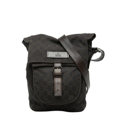 グッチ GGキャンバス ショルダーバッグ 101654 ブラウン キャンバス レザー レディース GUCCI 【中古】