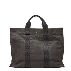 エルメス エールラインGM ハンドバッグ トートバッグ ビジネスバッグ グレー キャンバス メンズ HERMES 【中古】