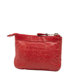 バレンシアガ ジャイアント ポーチ 小物入れ 272440 レッド レザー レディース BALENCIAGA 【中古】