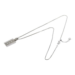 K14WG ホワイトゴールド ダイヤ0.15ct プレートモチーフ ネックレス レディース 【中古】