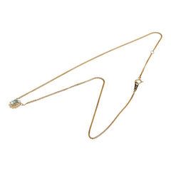 K18YG イエローゴールド アクアマリン0.41ct ダイヤ0.18ct ネックレス レディース 【中古】