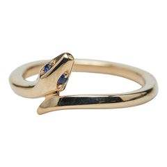 スタージュエリー K10YG イエローゴールド カラーストーン スネークモチーフ リング 指輪 レディース STAR JEWELRY 2号 【中古】