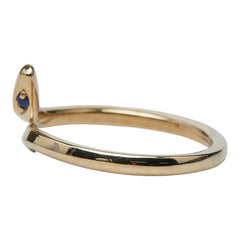 スタージュエリー K10YG イエローゴールド カラーストーン スネークモチーフ リング 指輪 レディース STAR JEWELRY 2号 【中古】