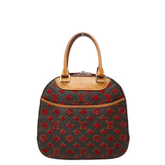 ルイ ヴィトン モノグラム タフタージュ ドーヴィル キューブ ハンドバッグ M40922 ブラウン PVC レザー レディース LOUIS VUITTON 【中古】