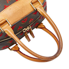 ルイ ヴィトン モノグラム タフタージュ ドーヴィル キューブ ハンドバッグ M40922 ブラウン PVC レザー レディース LOUIS VUITTON 【中古】