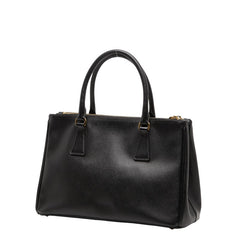 プラダ ガレリア ハンドバッグ ショルダーバッグ 2WAY ブラック サフィアーノレザー レディース PRADA 【中古】