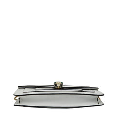 ブルガリ セルペンティ チェーン ショルダーバッグ ホワイト ゴールド レザー レディース BVLGARI 【中古】