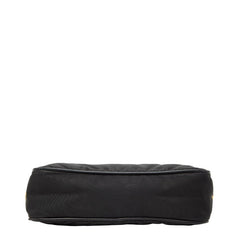 プラダ 三角ロゴプレート ハンドバッグ ワンショルダーバッグ ブラック ナイロン レザー レディース PRADA 【中古】
