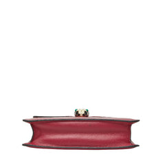 ブルガリ セルペンティ チェーンショルダーバッグ レッド ピンク レザー スティングレイレザー レディース BVLGARI 中古