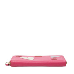 ケイトスペード ハート 長財布 ライトピンク レザー レディース Kate Spade 【中古】