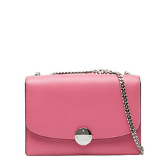 マークジェイコブス ロゴ チェーン ショルダーバッグ ピンク レザー レディース MARC JACOBS 【中古】