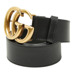グッチ GGマーモント ダブルG ベルト サイズ85・34 400593 ブラック レザー メンズ GUCCI 【中古】
