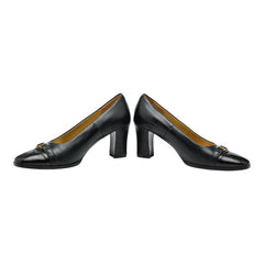 サンローラン YSLロゴ - パンプス ハイヒール サイズ35 1/2 ブラック レザー パテントレザー レディース SAINT LAURENT 【中古】