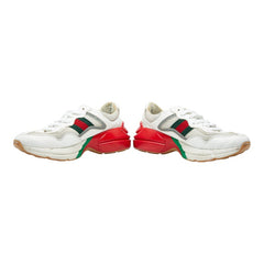 グッチ シェリーライン ライトン ローカットスニーカー サイズ7 1/2 ホワイト マルチカラー ファブリック ラバー メンズ GUCCI 【中古】