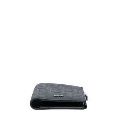 ディオール バーティカル コンパクト カードホルダー 二つ折り財布 ブラック レザー メンズ Dior 【中古】