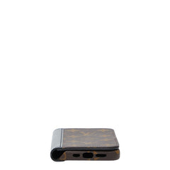 ルイ ヴィトン モノグラム IPHONE 15 PRO フォリオ 携帯ケース M82891 ブラウン ブラック PVC レザー レディース LOUIS VUITTON 【中古】