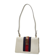 グッチ シルヴィ シェリーライン ショルダーバッグ 421882 ホワイト マルチカラー レザー レディース GUCCI 【中古】
