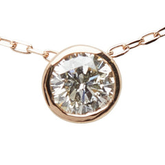 K18PG ピンクゴールド ダイヤ0.10ct ネックレス レディース 【中古】