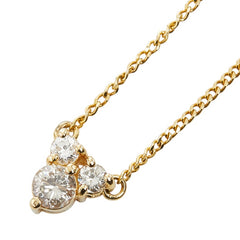K18YG イエローゴールド ダイヤ0.31ct ネックレス レディース 【中古】