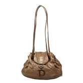 ディオール カナージュ トートバッグ ショルダーバッグ ゴールド レザー レディース Dior 【中古】