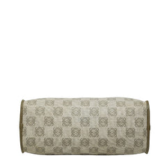 ロエベ アナグラム ハンドバッグ グレー PVC レザー レディース LOEWE 【中古】