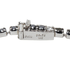 Pt900 プラチナ ブラックダイヤ1.50ct ダイヤ0.50ct テニスブレスレット ブレスレット レディース 【中古】