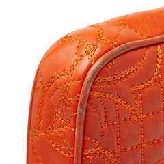 ヴェルサーチェ チェーン ショルダーバッグ オレンジ レザー レディース VERSACE 【中古】