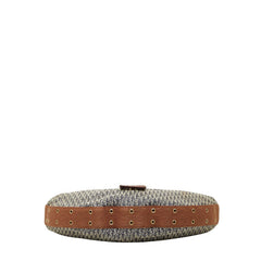 ディオール トロッター ショルダーバッグ ブラウン ネイビー キャンバス レザー レディース Dior 【中古】